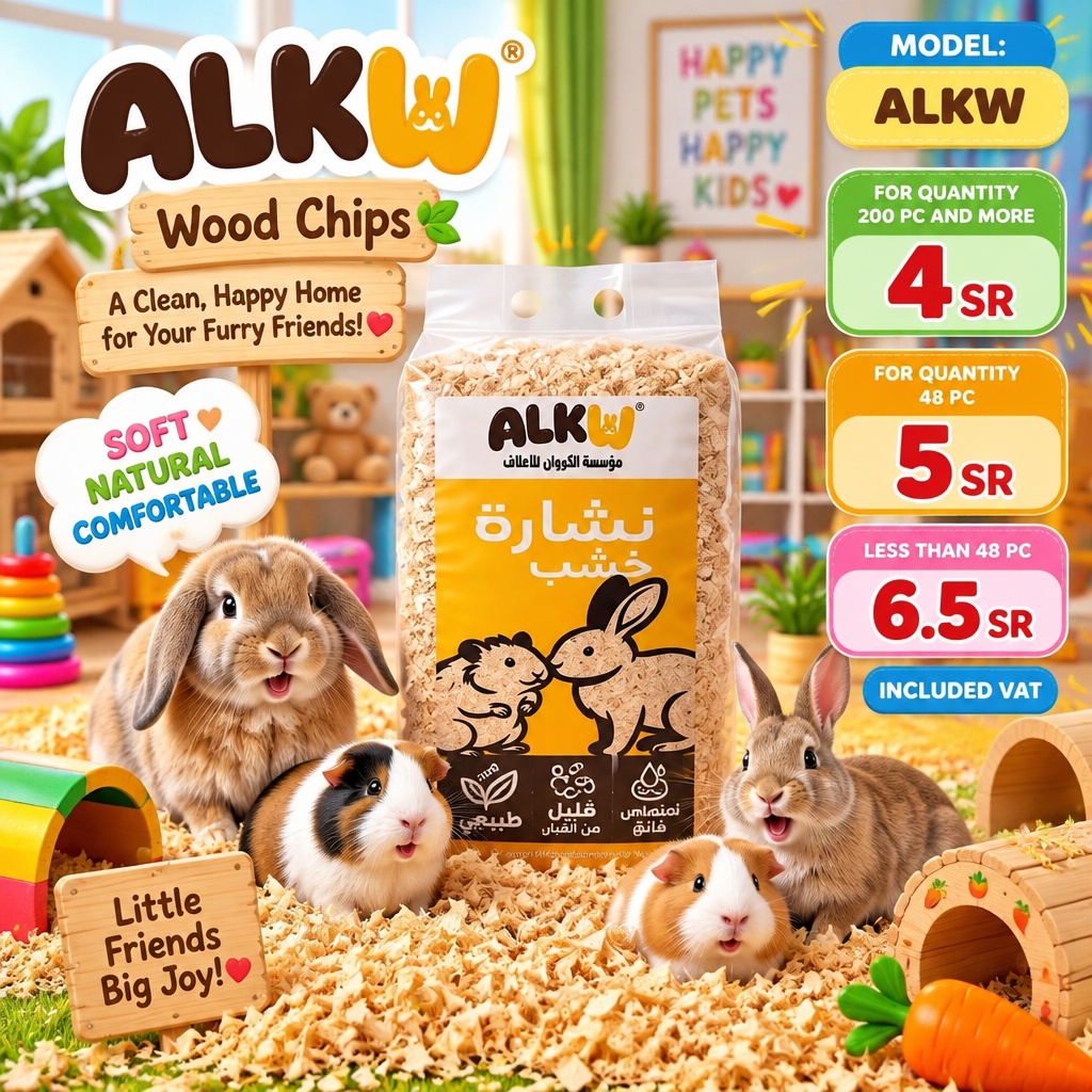 ALKARAWAN | Pet Wood Chips 1 kg 