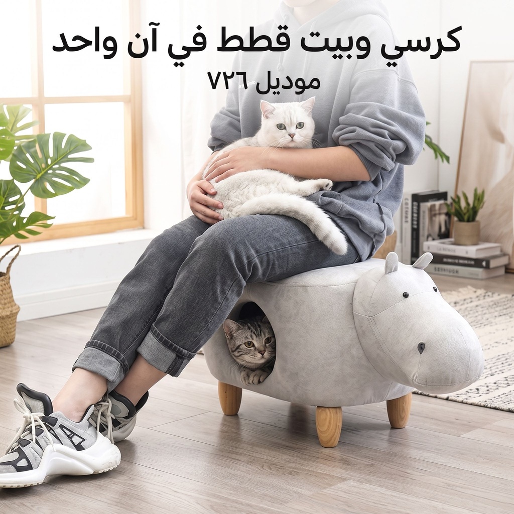 Cat House & Stool | A-726 