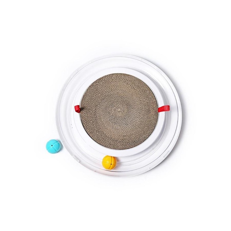 Pet Cat Tunnel Toy Scratcher Interactive Activity Play Large with Catnip Balls
