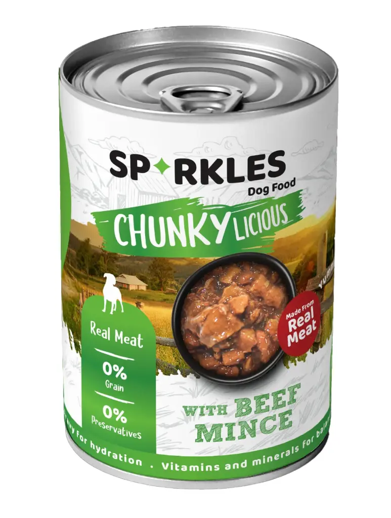 SPARKLES | DOG CANNED BEEF MINCE IN GRAVY
 | 400g