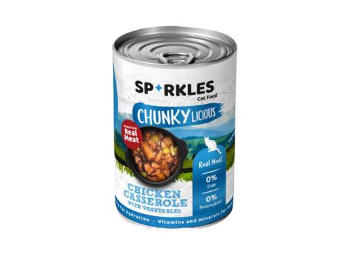 SPARKLES | CAT CANNED CHICKEN CASSEROLE WITH VEGETABLES GRAVY | 400g 