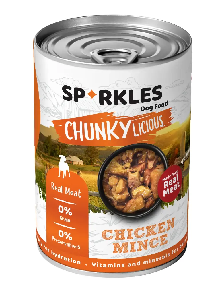 سباركليز | دجاج مفروم معلب للكلاب في المرق | 400غم