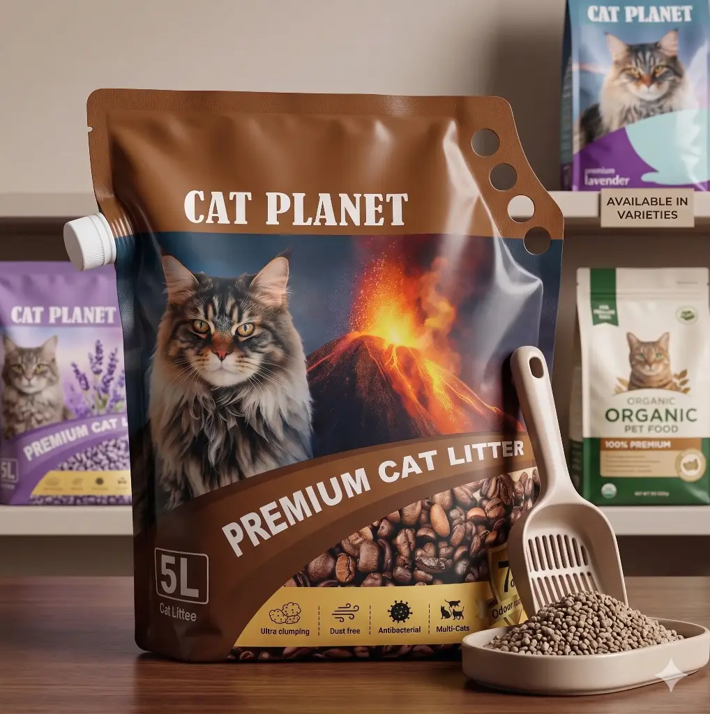 رمل لفضلات القطط كات بلانت 5لتر برائحة القهوة