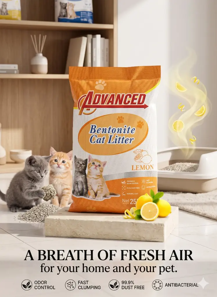 رمل لفضلات القطط ادفانسد برائحة الليمون 25 لتر
