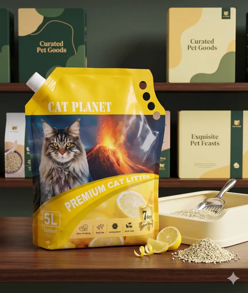 CAT PLANET CAT LITTER (LEMON SCENT) 5L