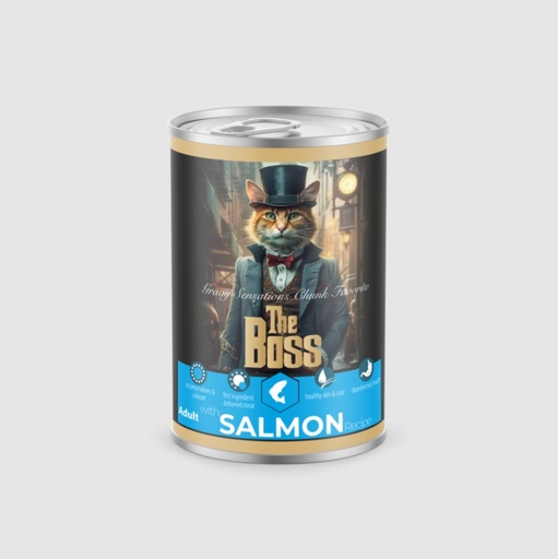 [BOSS|400gm] [بوس] طعام رطب للقطط مع السمك - 400 جم