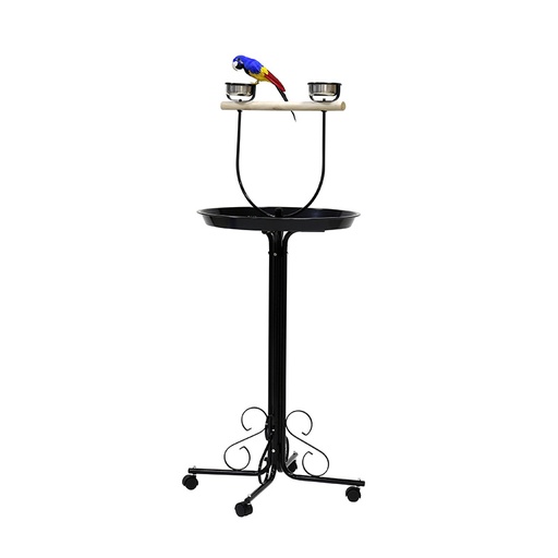 ستاند ببغاء صغير أسود/أبيض- E10