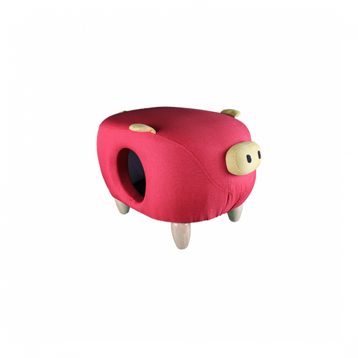 [A735-Pig] Cat House & Stool | A-735
