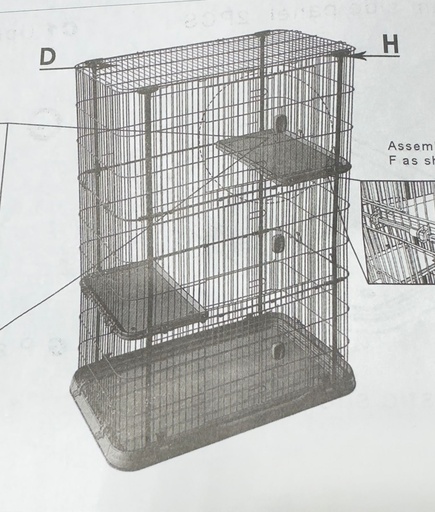 [C502L] [C502L] قفص القطط C502L