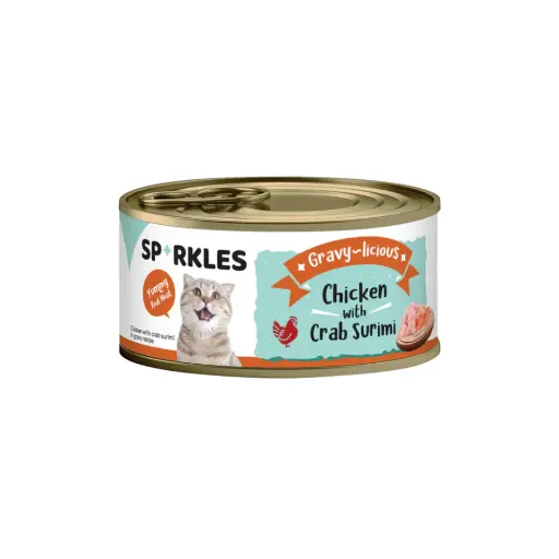 [082082] Sparkles Gravy licious Chicken with Crab Surimi-80Gm 