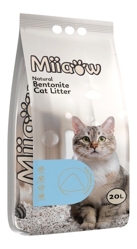 [Mii-20L] مياوو !!! رمل قطط برائحة بودرة الاطفال 20 لتر