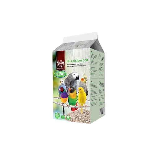 [750222] كينج | هوبي فيرست حبوب عالية الكالسيوم مع حصى الصوان لجميع أنواع الطيور -1.5kg