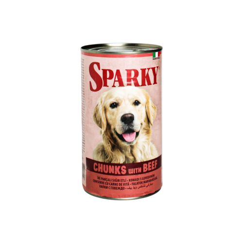 [800947000211A] Sparky | Dog Chunkies with Beef - 1250g
