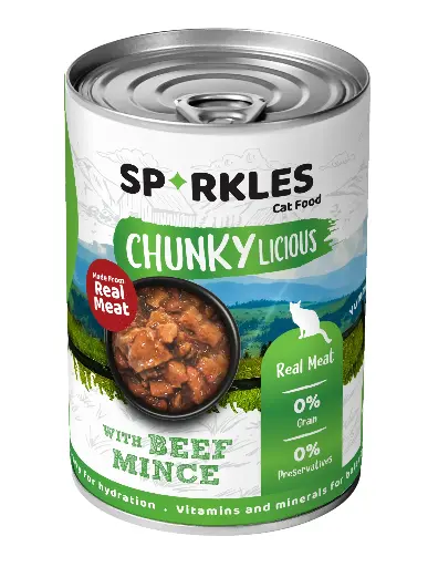 [084338] SPARKLES | CAT CANNED BEEF MINCE IN GRAVY | 400g