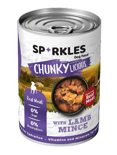 [082778] سباركليز | لحم ضأن مفروم معلب للكلاب في المرق | 400غم