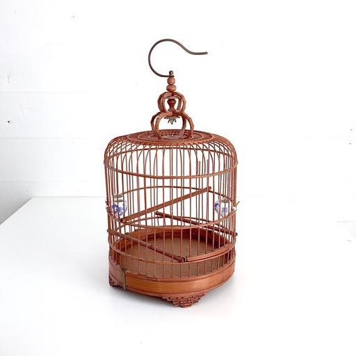 [C100] قفص طيور الخيزران صغير
